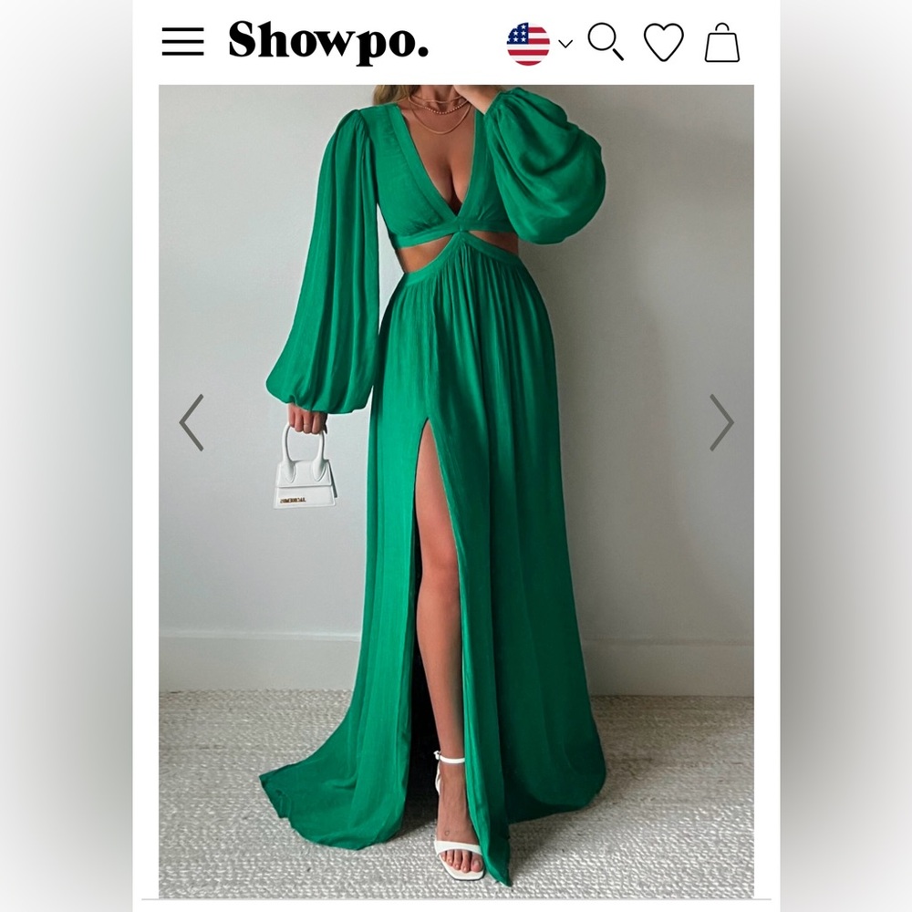 Showpo. Green Maxi Dress